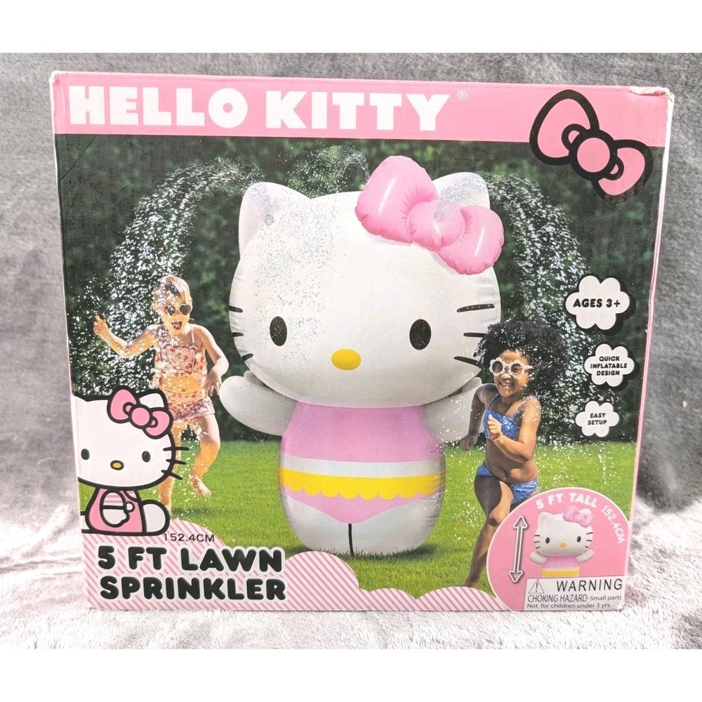 Hello Kitty 5ft Inflatable Lawn Sprinkler - Brand New!